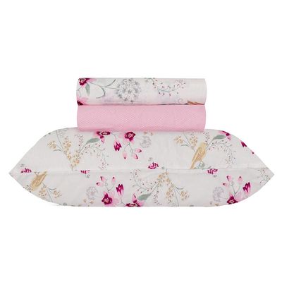 Jogo de Cama Duplo Queen 140 Fios Cloe Realce Premium Sultan