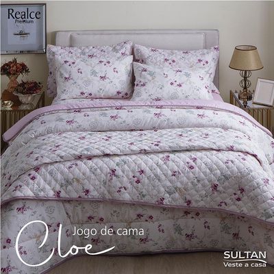 Jogo de Cama Duplo Queen 140 Fios Cloe Realce Premium Sultan