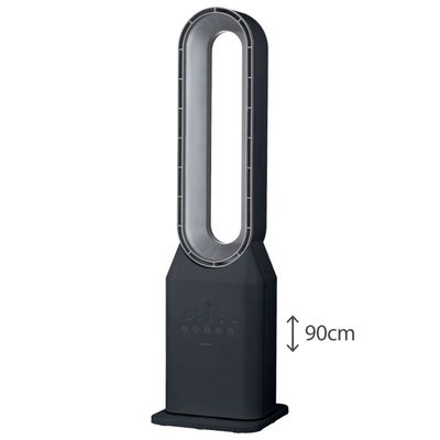 Circulador de Ar Spirit Bladeless com 3 Velocidades Timer Função Bom Sono e Vento Natural Preto com Prata / 220V
