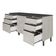Cozinha Bartira Cristal com 7 Portas, 6 Gavetas, 4 Prateleiras e Nicho para Micro-ondas - 260cm de largura Freixo/Azul