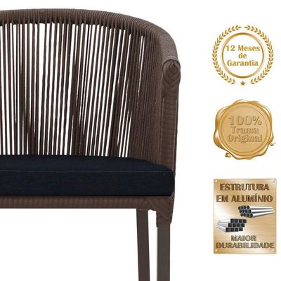 Mesa Com 4 Cadeiras E Noronha Estofado 12 Trama Original Marrom