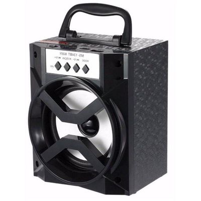 Caixa Som Bluetooth Portátil Rádio Fm Usb Mic Sd 8w Auxiliar - Preto