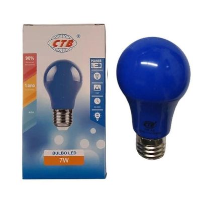 Lâmpada Bulbo Led Ctb A60 7w Azul