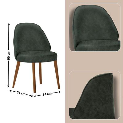 Mesa De Jantar Suiça 220cm Madeira Tampo Laminado Orgânico Jade / Imbuia Nat.
