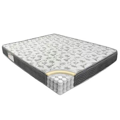 Cama Box Baú Casal Suede + Colchão De Molas Ensacadas Sereneprime 138x188x62cm Preto