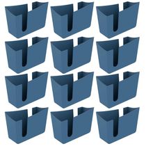 Kit 12 Porta Guardanapos de Mesa Organizador Trio Crippa Azul Restaurante Lanchonete