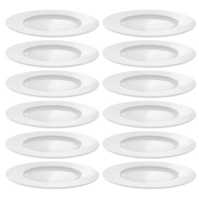 Conjunto 12 Pratos Rasos Tramontina Porcelana Branca 27 cm Maria Augusta Mesa Posta