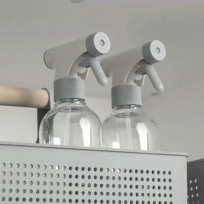 6 Borrifadores Multiuso Flow 500ml Spray com Trava de Segurança Bege Ou Pulverizador