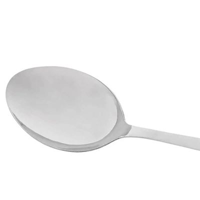 Kit 6 Colheres Aço Inox Servir Positano 26cm Lyor Colher Arroz Restaurante Sobremesas Assados