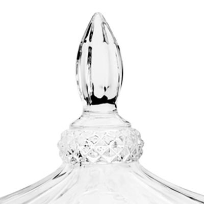 5 Bombonieres de Vidro Cristal Potiches Pedestal Lyor Dublin 400ml Baleiros Decorativos