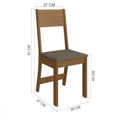 Conjunto De Mesa 1,08cm Belgica Com 4 Cadeiras Indekes Freijo/off White/cacau