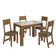 Conjunto De Mesa 1,08cm Belgica Com 4 Cadeiras Indekes Freijo/off White/cacau