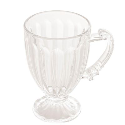 Xícara Taça de Vidro Cristal com Pé Imperial Café 200ml Cafeteira Padaria Expresso Chocolate Quente