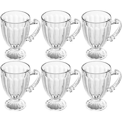 Conjunto 6 Xícaras de Café 200ml com Pé e Alça Imperial Lyor