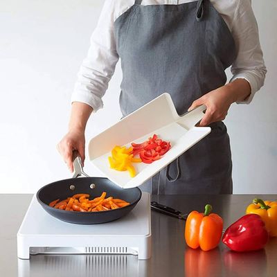 Tábua de Corte Dobrável Branca 38x23cm Farfalla Cozinha Carnes Legumes Cinquetti