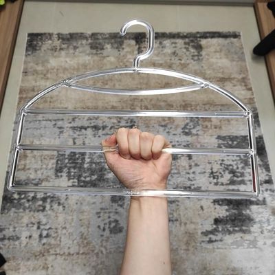 50 Cabides Transparentes Triplos para Calças Loja Closet Guarda Roupas Cinquetti