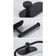 Kit Acessórios Banheiro Inox Autoadesivo Com 5 Peças Preto