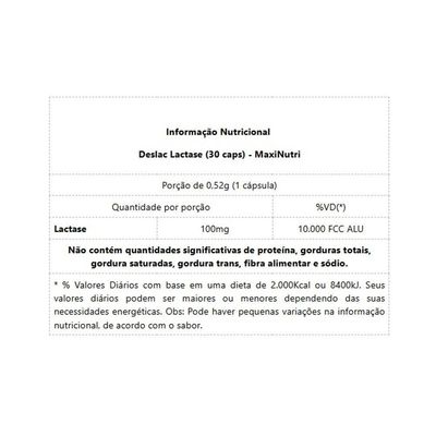 Deslac Lactase 30 Caps