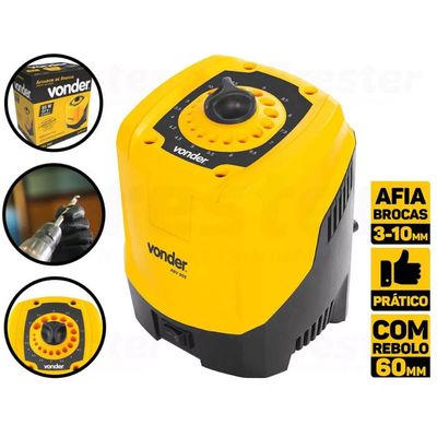 Afiador Amoladora de Brocas Elétrico 3 a 10mm Profissional Abv095 Vonder 220V