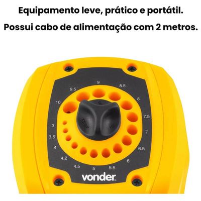 Afiador Amoladora de Brocas Elétrico 3 a 10mm Profissional Abv095 Vonder 220V