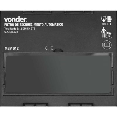Máscara para solda com escurecimento automático tonalidade 12 MSV 012 VONDER