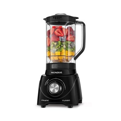 Liquidificador Mondial L-98-B Pratic Turbo com 2 Velocidades e Função Pulsar Preto / 110V