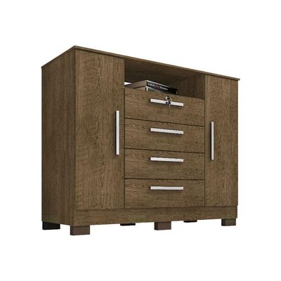 Cômoda London 2 Portas E 4 Gavetas Malbec