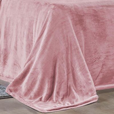 Cobertor Casa Scarpa Fênix King Sherpa Pele De Carneiro + Mantinha Flannel - Rosa