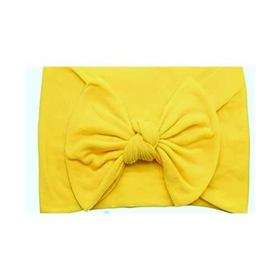 Laços De Cabelo Infantil Menina Turbantes De Bebê Fixa Grossa Amarelo