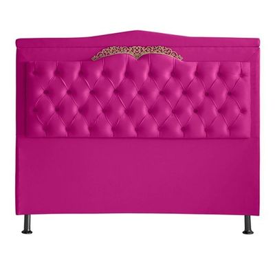 Cabeceira De Cama Box Madri Casal Queen 160 Cm Suede Rosa Pink Do Lar Móveis E Decoração