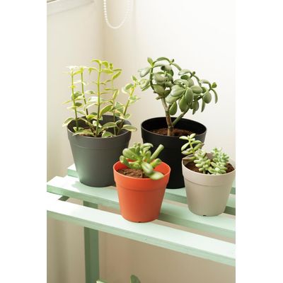 Vaso Cachepot 15cm Cinza