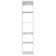 Estante Livreiro com 5 Prateleiras Branco 40x45x183cm Closet Organizador Multiuso