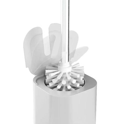 Conjunto 2 Escovas Sanitárias com Suportes para Banheiro Lavabo Polipropileno Dual OU Branco