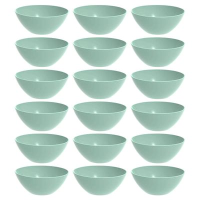 12 Tigelas Pequena Crippa Travessa Redonda 2,3L Servir Salada Sobremesa Verde Menta