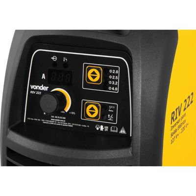 Inversor de Solda Eletrodo RIV222 Bivolt 127V - 220V Vonder com Display Digital Monofásico