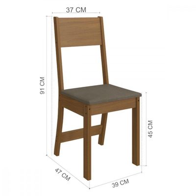 Conjunto De Mesa 1,50cm Belgica Com 6 Cadeiras Indekes Freijo/off White/cacau
