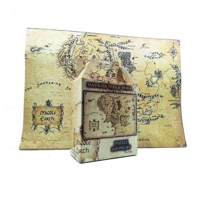 Quebra-cabeça Puzzle Mapa Terra Média De 300 Peças Em Mdf