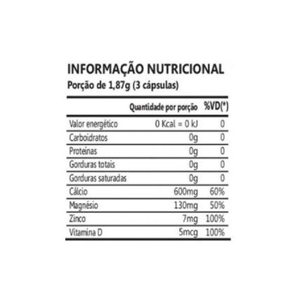 Cálcio, Magnésio E Zinco Com Vitamina D 60 Caps