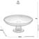 Kit 5 Boleiras de Cristal Wolff Pearl 20x9cm Prato com Pedestal Bolo Pudim Hotel Restaurante