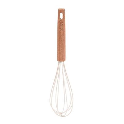 Colher Batedora De Silicone Com Cabo De Madeira Spicy Bege