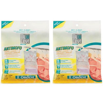 Kit 2 Anti Mofo Desumidificador Para Armários com Gancho Lavanda My Closet
