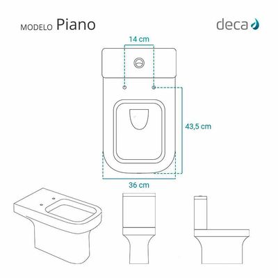 Tampa De Vaso Poliéster Antibactéria Com Fechamento Lento Piano Branco Para Louça Deca Com Ferragem Dourada