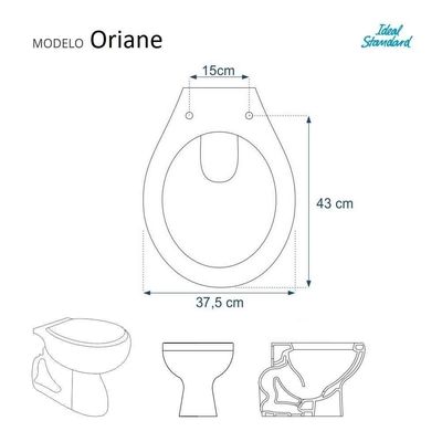 Tampa De Vaso Em Mdf Oriane Branco Para Bacia Ideal Standard