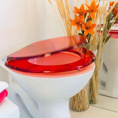 Tampa De Vaso Acrilico Transparente Vermelho Para Vaso Incepa Flamingo