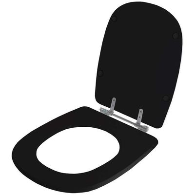 Tampa De Privada Em Mdf Donna Preto Para Louça Santamarina