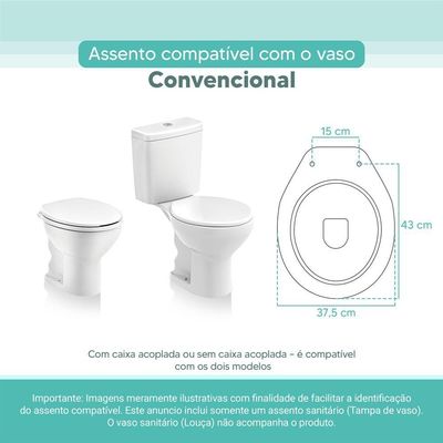 Tampa Vaso Sanitário Madeira Laqueada Oval Convencional Branco Para Bacia Celite