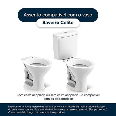 Tampa De Vaso Em Mdf Saveiro Branco Para Bacia Celite