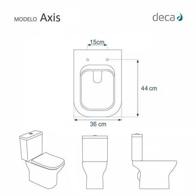 Tampa De Vaso Axis Branco Para Bacia Deca 6lpf