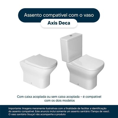 Tampa De Vaso Axis Branco Para Bacia Deca 6lpf