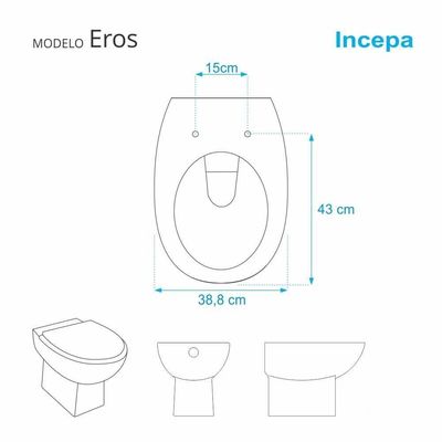 Tampa De Vaso Eros Branco Para Bacia Incepa